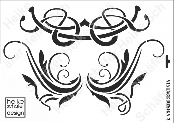 Schablone-Stencil A3 243-0930 Vintage Design